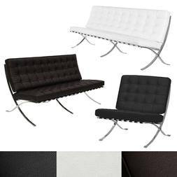 Poltrona Madrid In Ecopelle 1-3 Posti Nero Bianco Casa Uffic