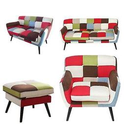 Poltrona Pouf Tessuto Patchwork Alta Qualit&agrave; Top