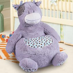 Poltroncina Divanetto Bambini Maxi Peluche Mucca Con Seduta 
