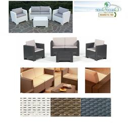 + Poltrone + Tavolino/salotto/salottino In Polyrattan X Este