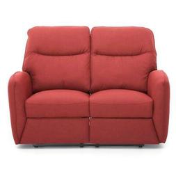 Recliner 2 Posti Struttura In Legno Mod. Kube Colore Rosso 1