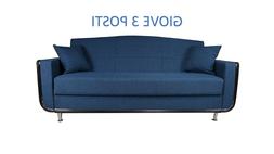 Salone Tessuto Blu Cuscini Giove 3 Posti Ufficio Albergo