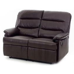 Salotto 2 Posti Marrone Mara Relax Super Imbottita Struttura