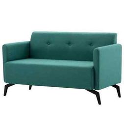 A 2 Posti Rivestito In Stoffa Verde Sdraio Sofa Arreddo Salo