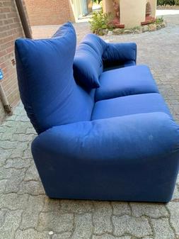 Tre Posti E Poltrona Cassina Maralunga Colore Blu