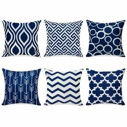 Topfinel - Federe Cuscini Divano/Letto 6pz Geometria Rettang