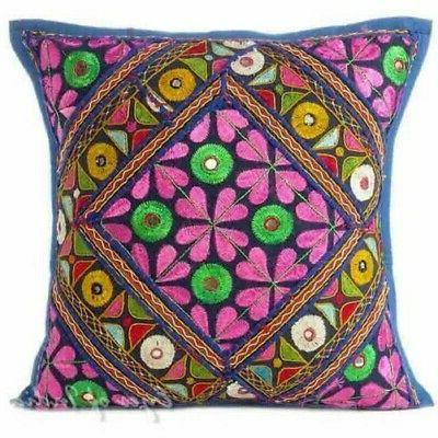 16 blu patchwork colorato divano federa cuscino