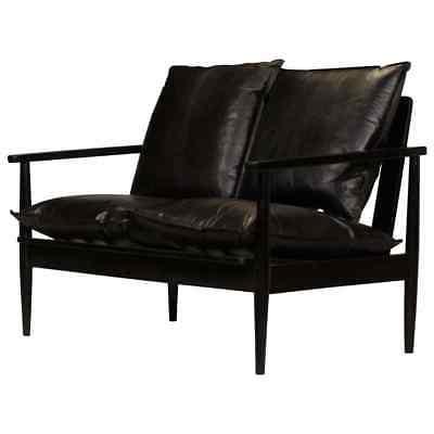 ax divano vera pelle legno acacia nero