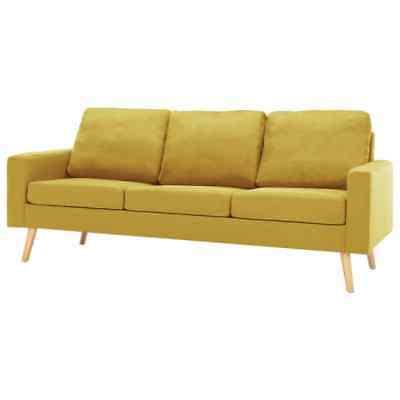 ax poltrona divano giallo 184x76x82 5cm 3posti
