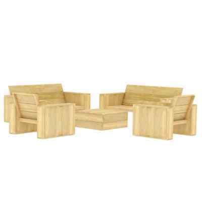 ax set divani esterno sedie giardino 5pz