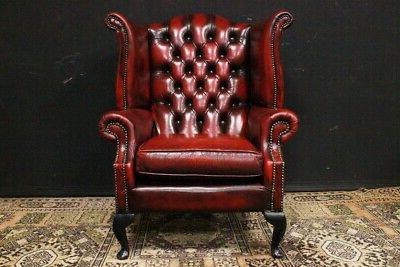 bellissima poltrona armchair chester queen anne pelle