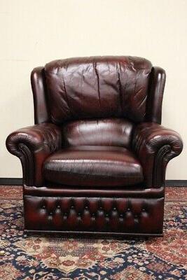 bellissima poltrona originale chester bergere in pelle