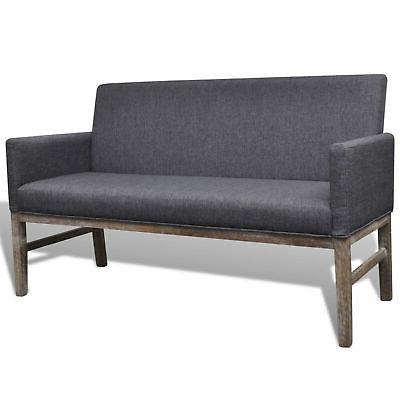 bench cushion padded rubber dark grey chair