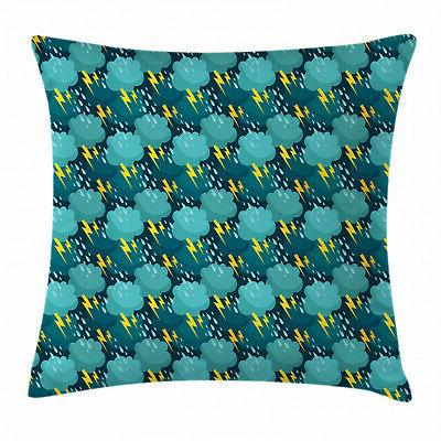 blu e giallo coperture cuscino del divano