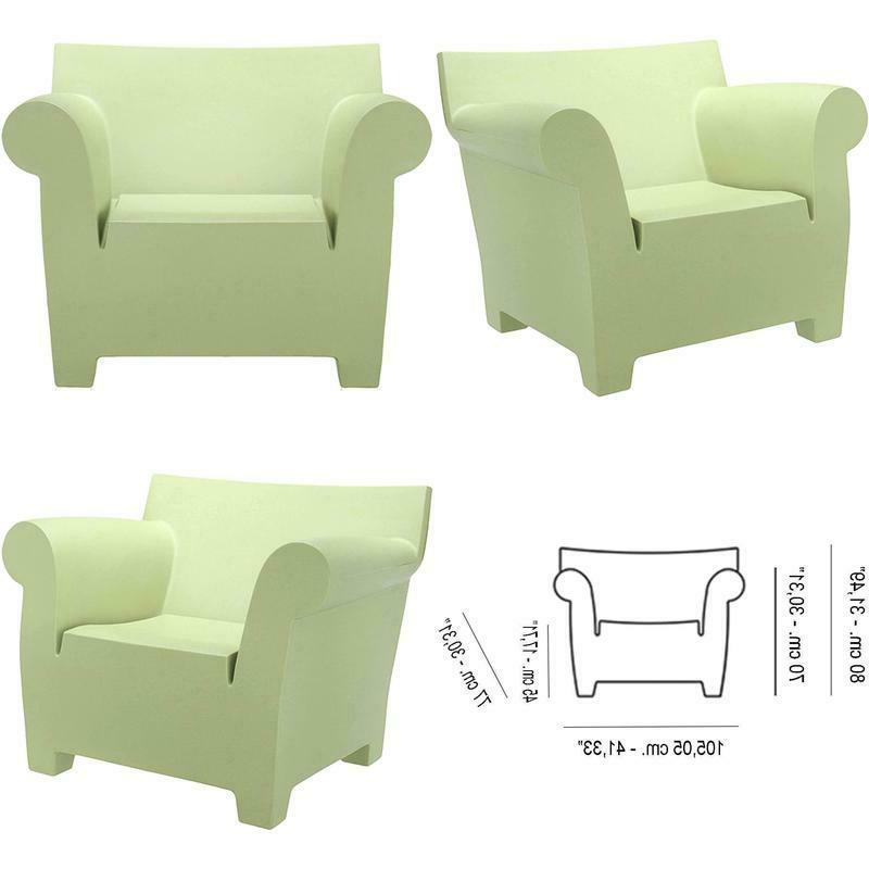 bubble club poltrona polietilene verde 75x102x78 cm