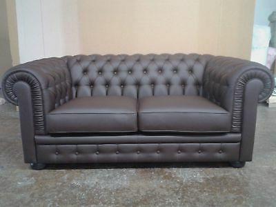 chesterfield 2 posti in vera pelle