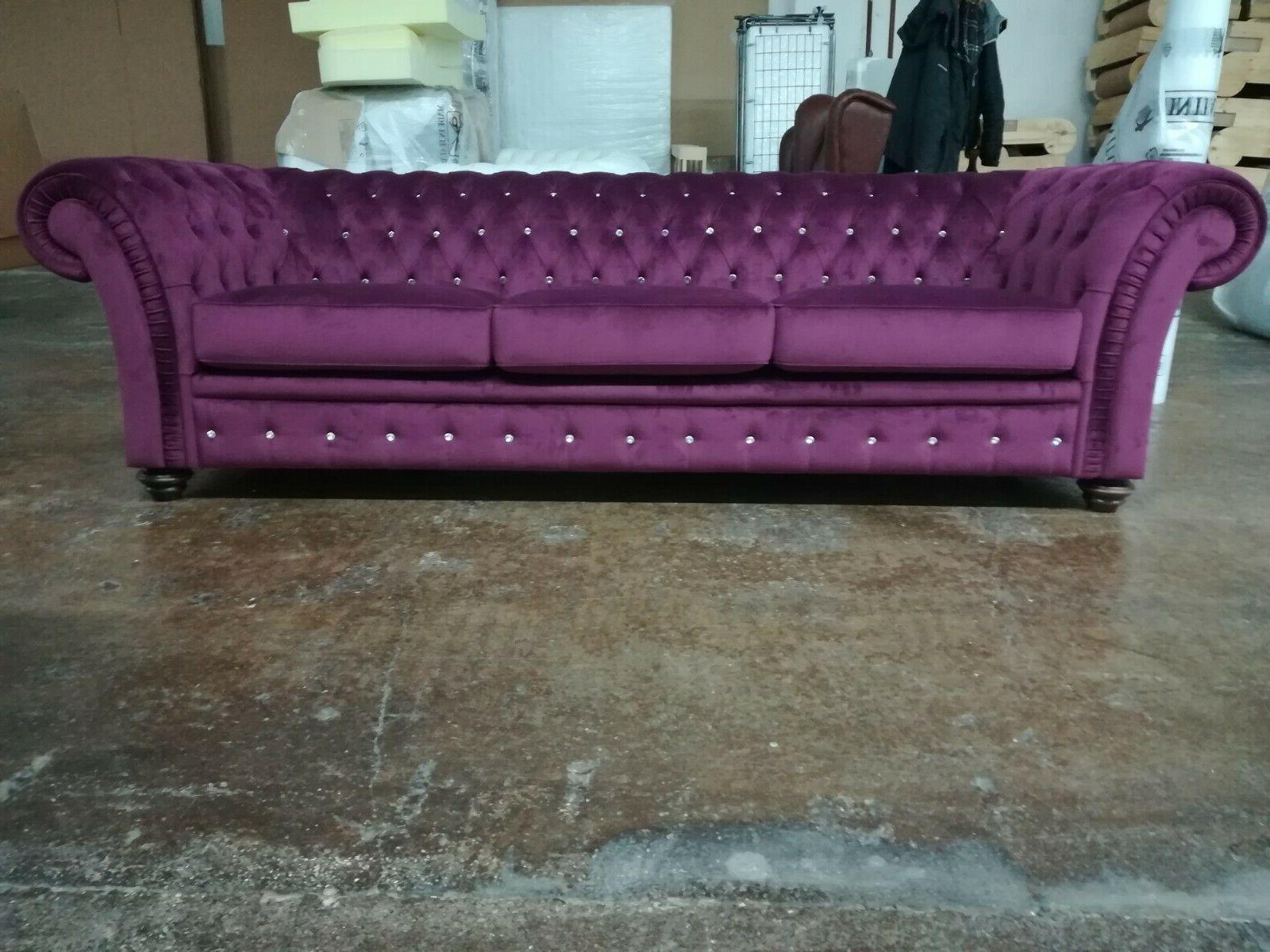 chesterfield 3 posti in velluto vari colori