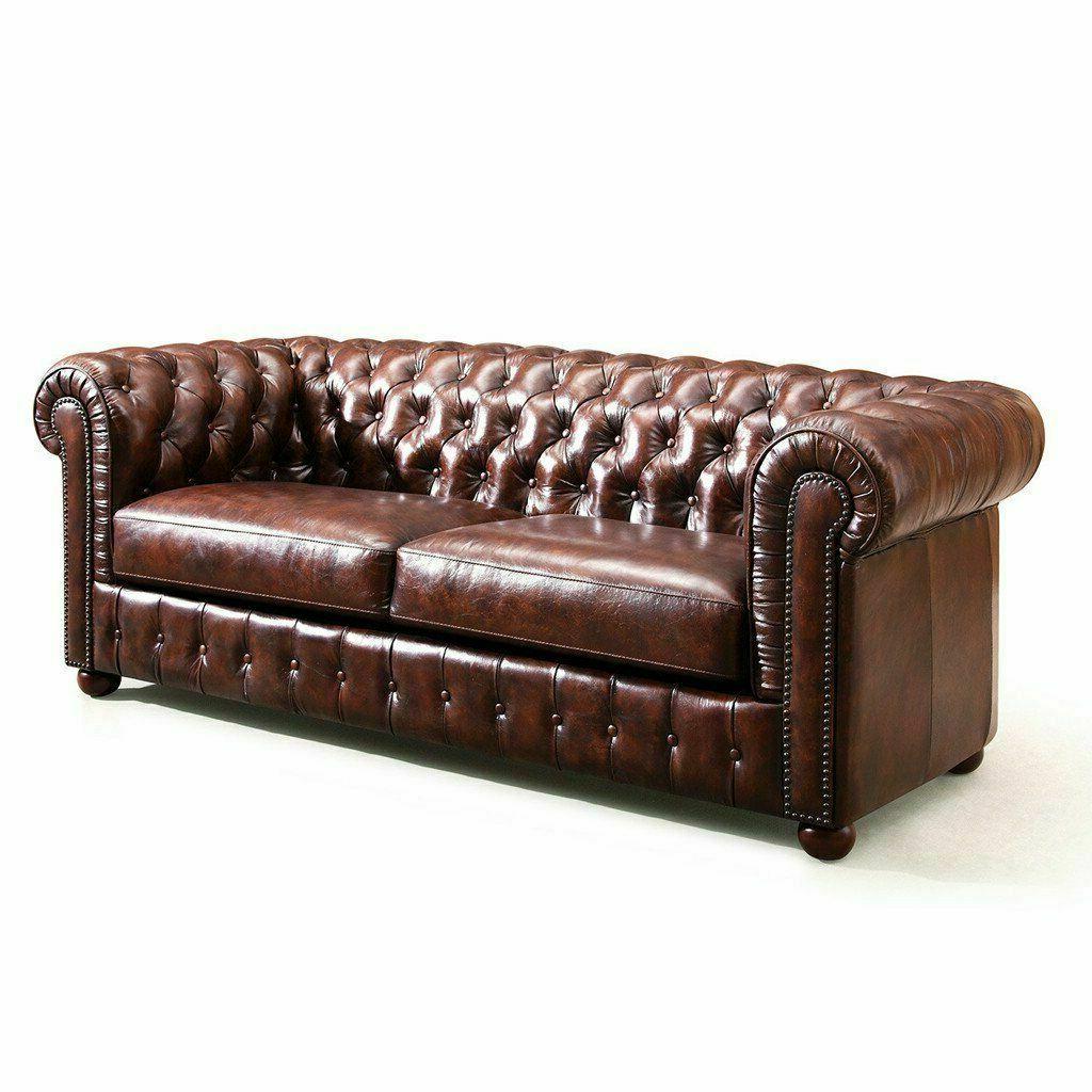 chesterfield divano 2 posti similpelle imbottitura design