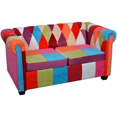 chesterfield divano a 2 posti in tessuto