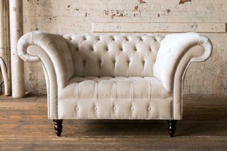 chesterfield poltrona televisione divano 1 posti tessuto