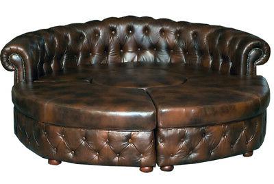 chesterfield rundsofa divano in pelle rotondo xxl