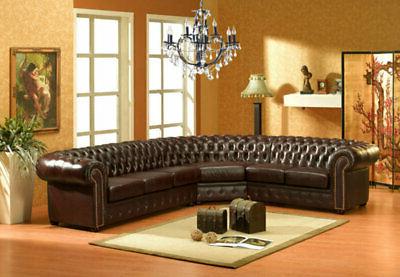 classico chesterfield divano ad angolo imbottitura in