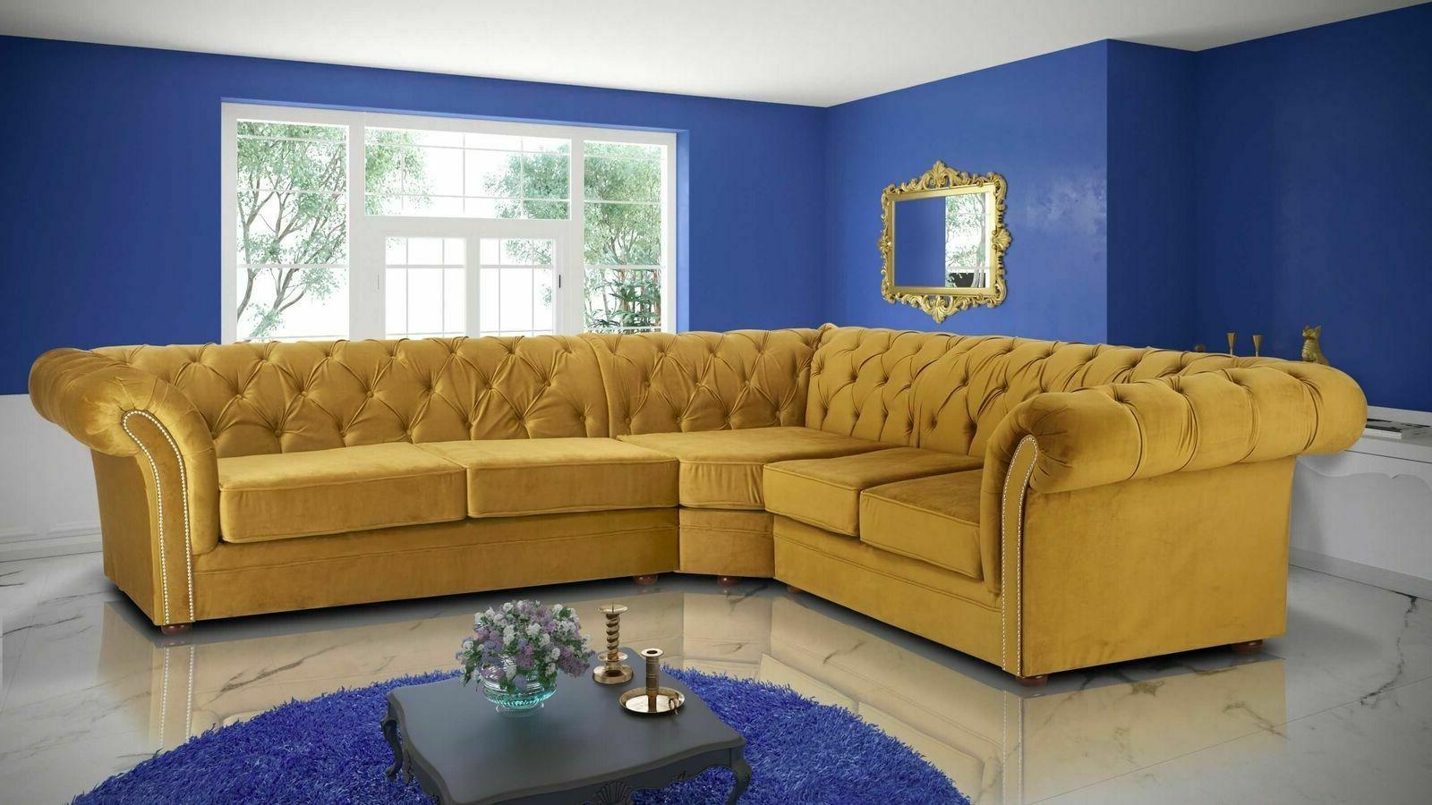 classico chesterfield divano imbottitura eckgarnitur oro tes