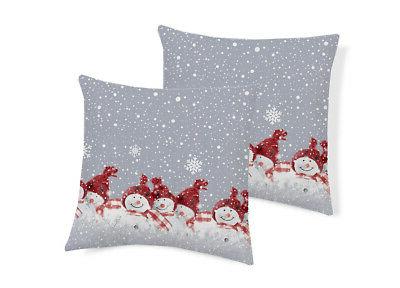 coppia cuscini decorativi per divano fantasia snowman