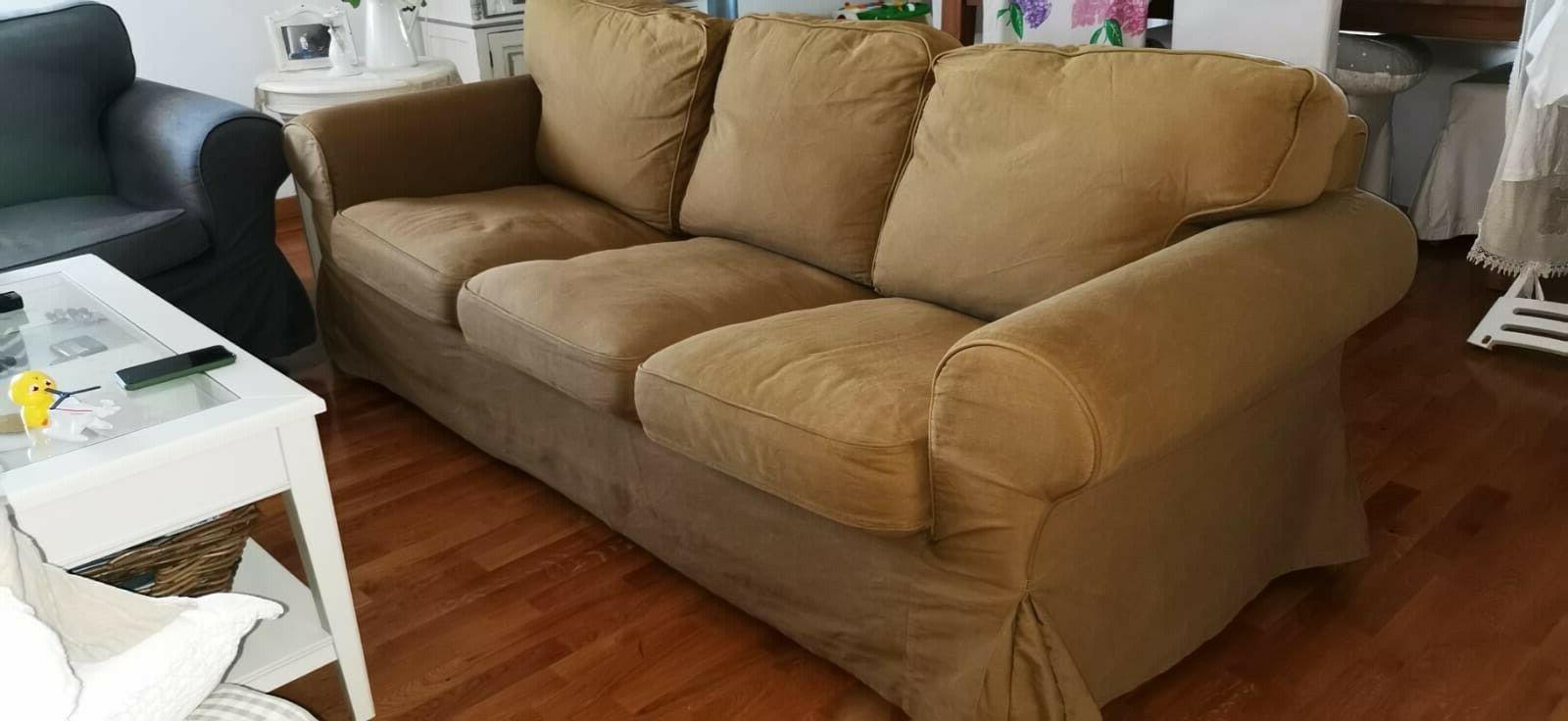 coppia divani ektorp grigio e marrone