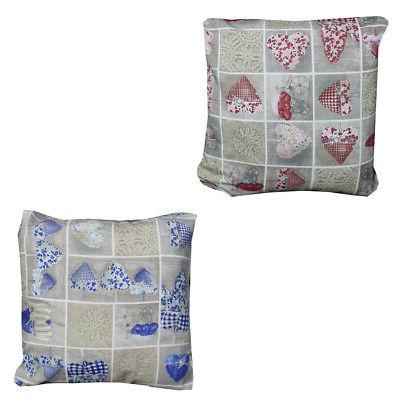coppia federe cuscini divani cotone fantasia shabby