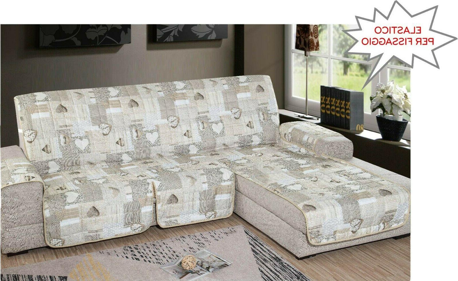 copridivano con penisola destra sinistra fantasia cuori