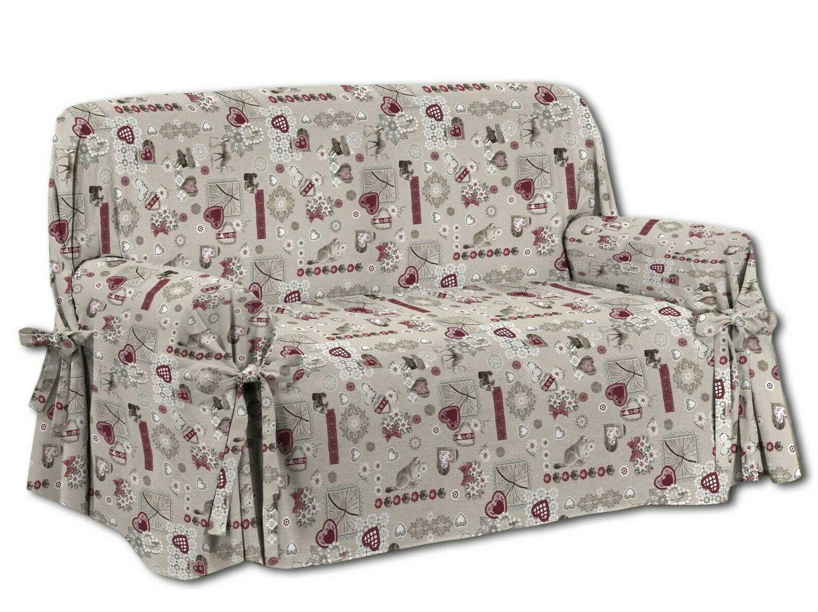 copridivano laccetti in 3 misure fiocchetti cuori