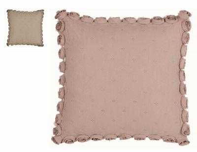 cuscino decorativo con roselline shabby chic letto