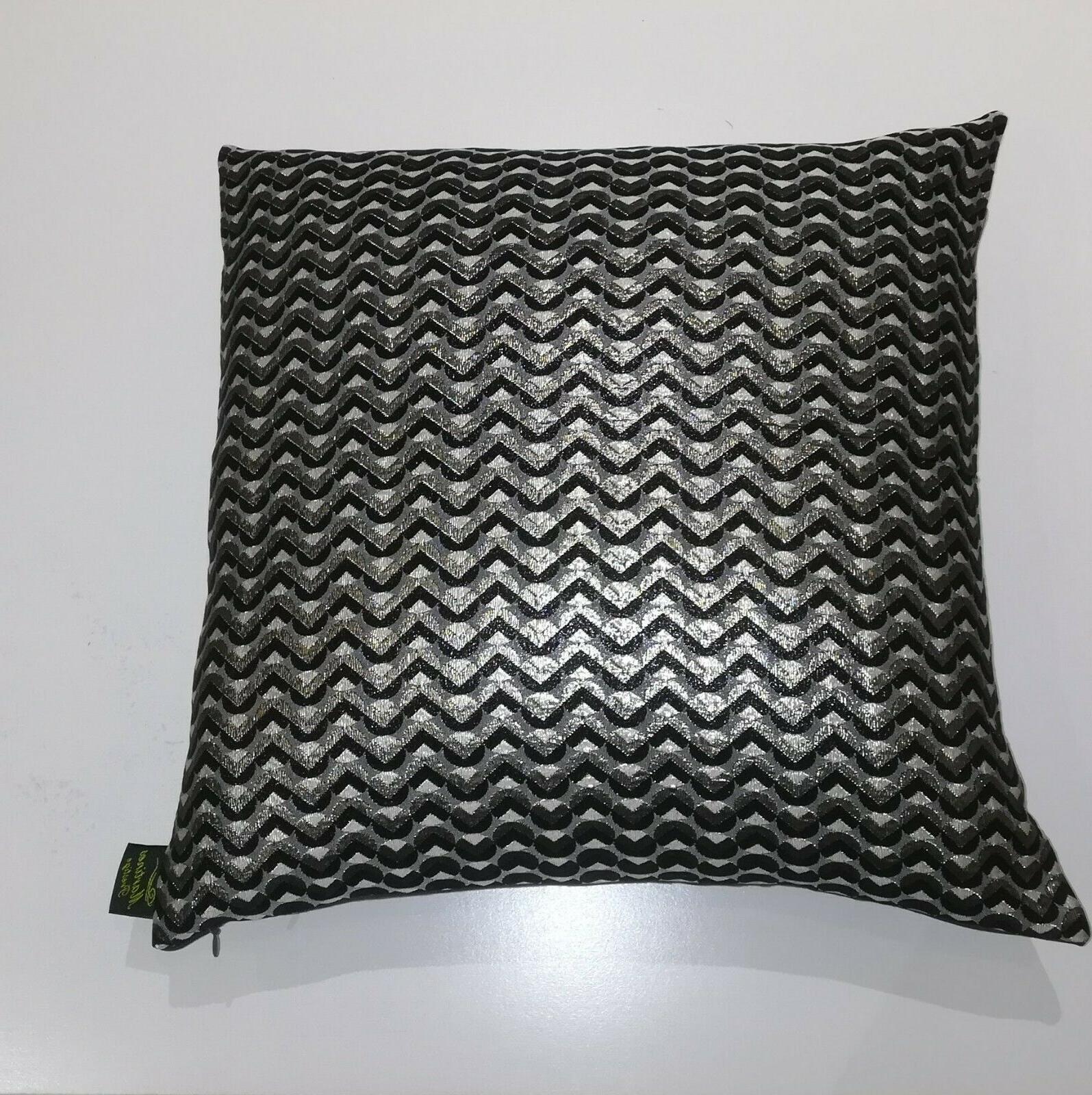 cuscino design zig zag moderno metallico grigio