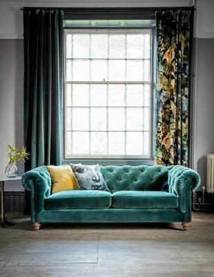 design chesterfield osti 3 posti turchese stoffa