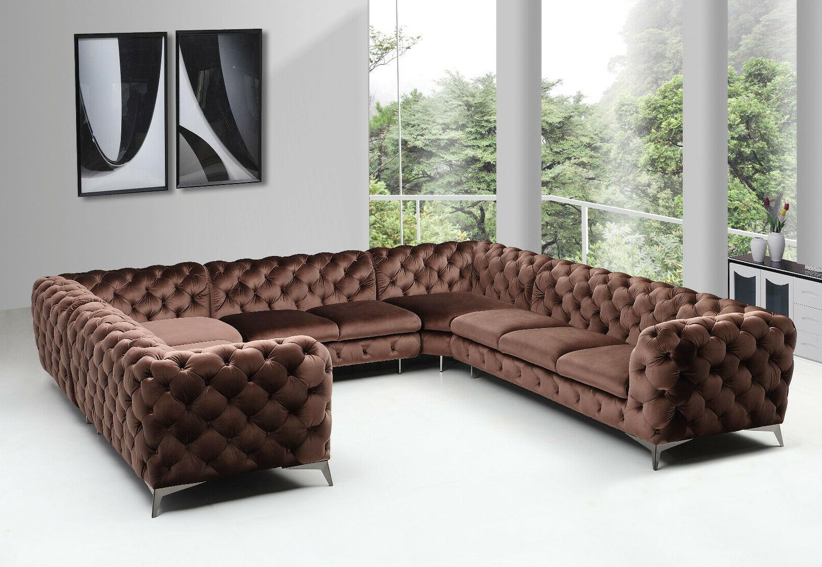 designer chesterfield divano ad angolo imbottitura a