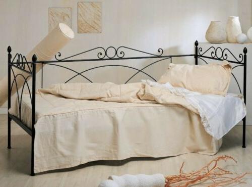 divanetto divano letto singolo in ferro battuto