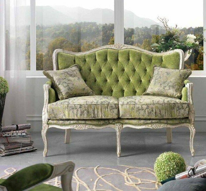 divano 2 3 posti barocco in legno