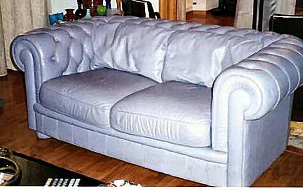 divano 2 posti chesterfield in pelle color