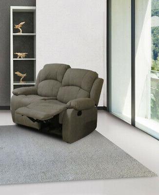 divano 2 posti in tessuto con recliner