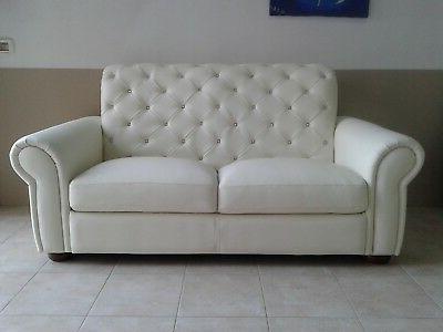 divano 2 posti letto in vera pelle