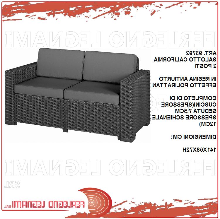 divano 2 posti resina arredo esterno giardino