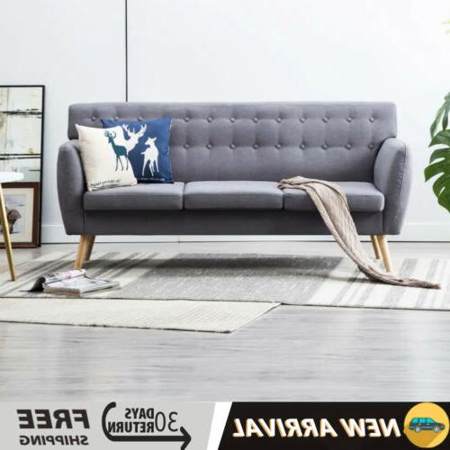 divano 3 posti grigio chiaro nordico minimalista