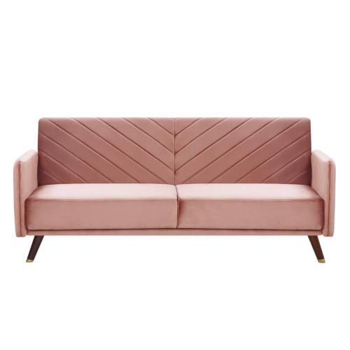 divano 3 posti velluto rosa senja