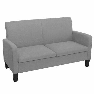 divano a 2 posti 135x65x76 cm grigio