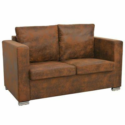 divano a 2 posti 137x73x82cm in pelle