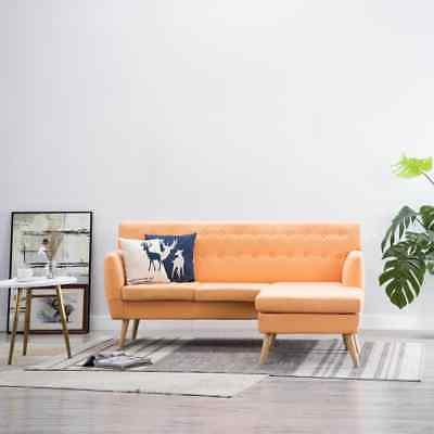 divano a l rivestimento tessuto arancione sdraio