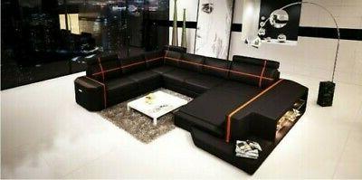 divano ad angolo led usb moderno a