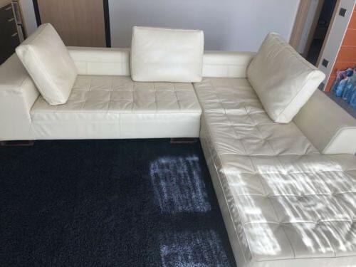 divano angolare in pelle bianca 270cm x