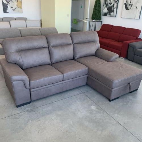 divano angolare letto in nabuk anti macchia